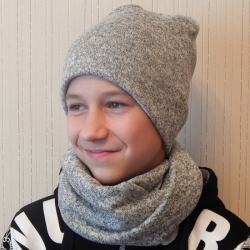 Подростковый комплект шапка, шарф Лубны