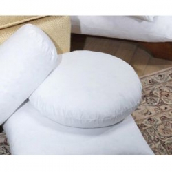 Декоративная круглая  подушка модель 3 Белый Чернигов