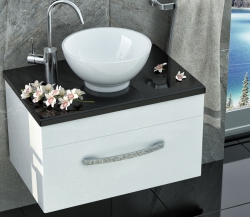 Мебель комплекты для ванной комнаты тумба с умывальником и столешницей литой камень мрамор Киев