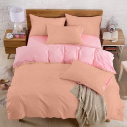 Подростковое двустороннее постельное белье Коралл + Розовый Чернигов