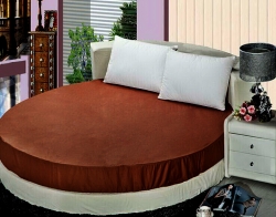 Круглая простынь на кровать Модель 2 Коричневый Чернигов