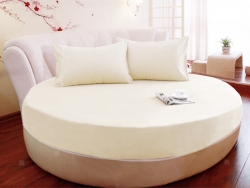 Круглая простынь на кровать Модель 2 Шампань Чернигов
