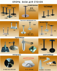 Опоры базы столов ножки для столов подстолья Днепропетровск